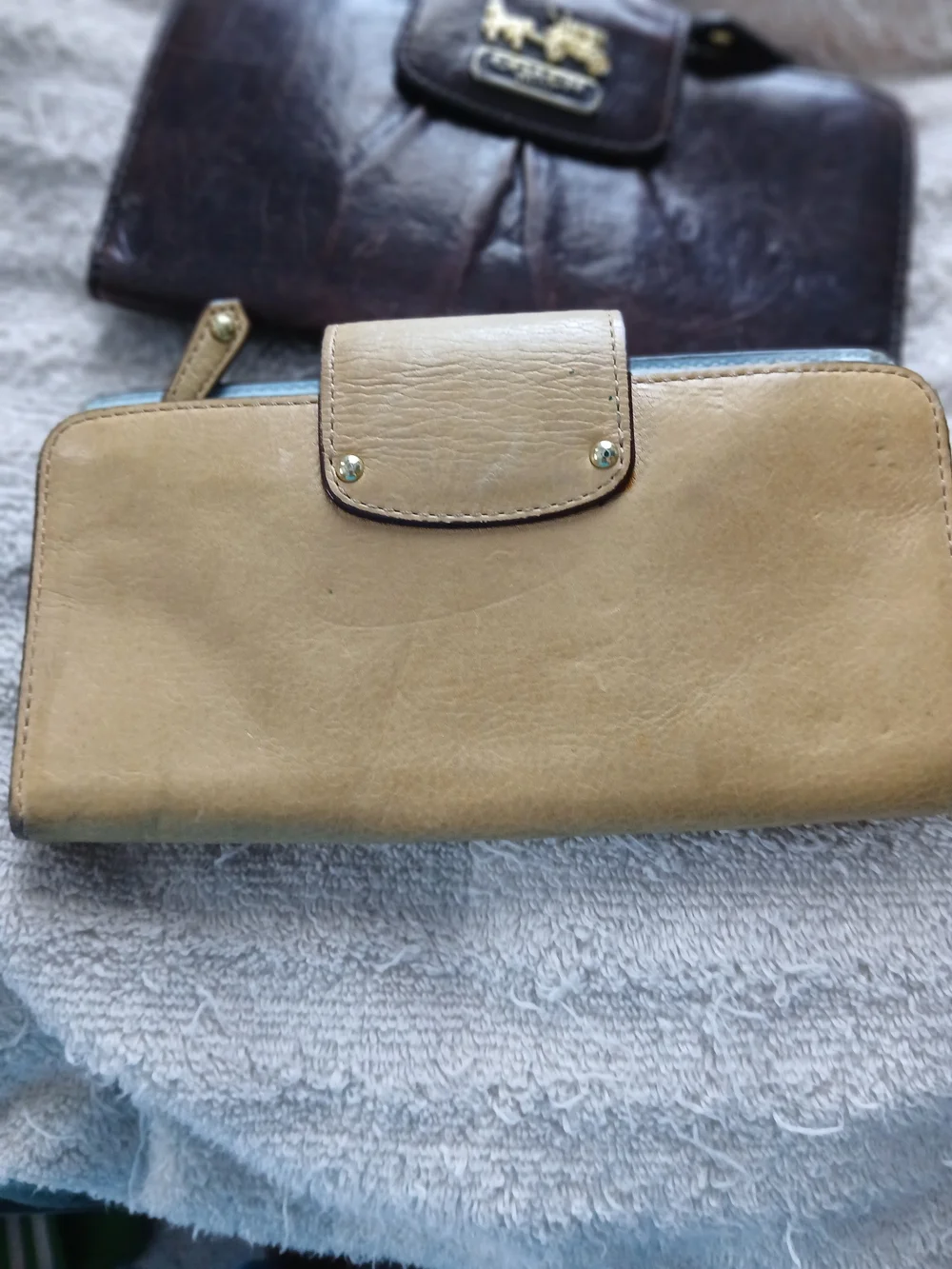 Coach Vintage Leather Wallet Bundle - Brown And Beige.